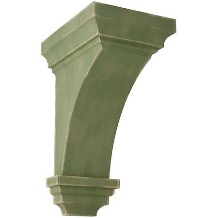 5W X 5 3/4D X 10H Medium Jefferson Wood Vintage Decor Corbel, Restoration Green